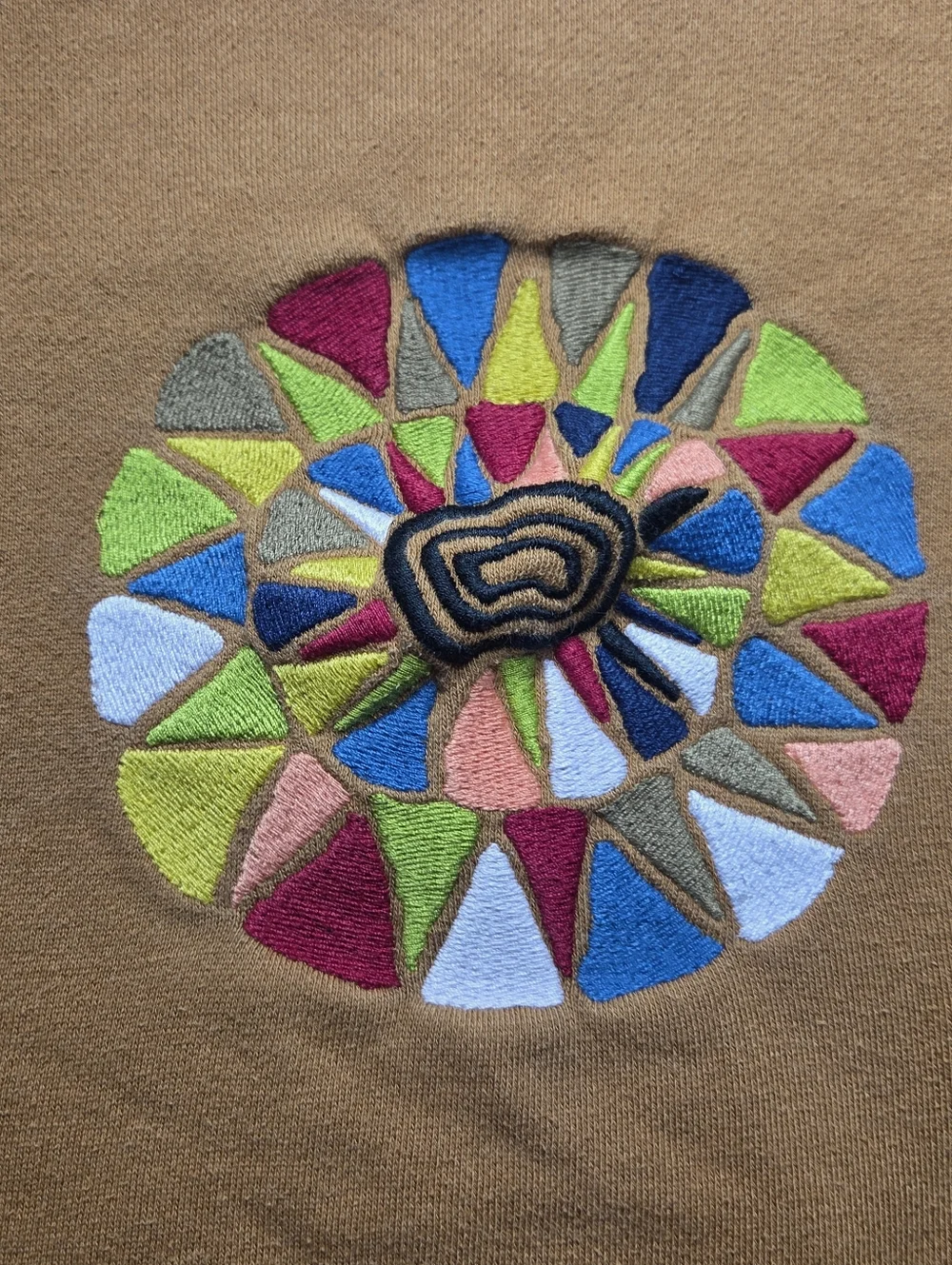 Vans Brown Crewneck with Multicolor Circular Graphic - Picture 2 of 7